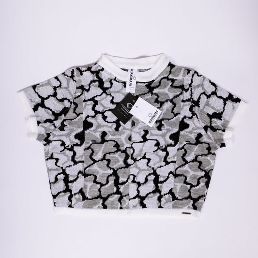 Black Front Zipper Top