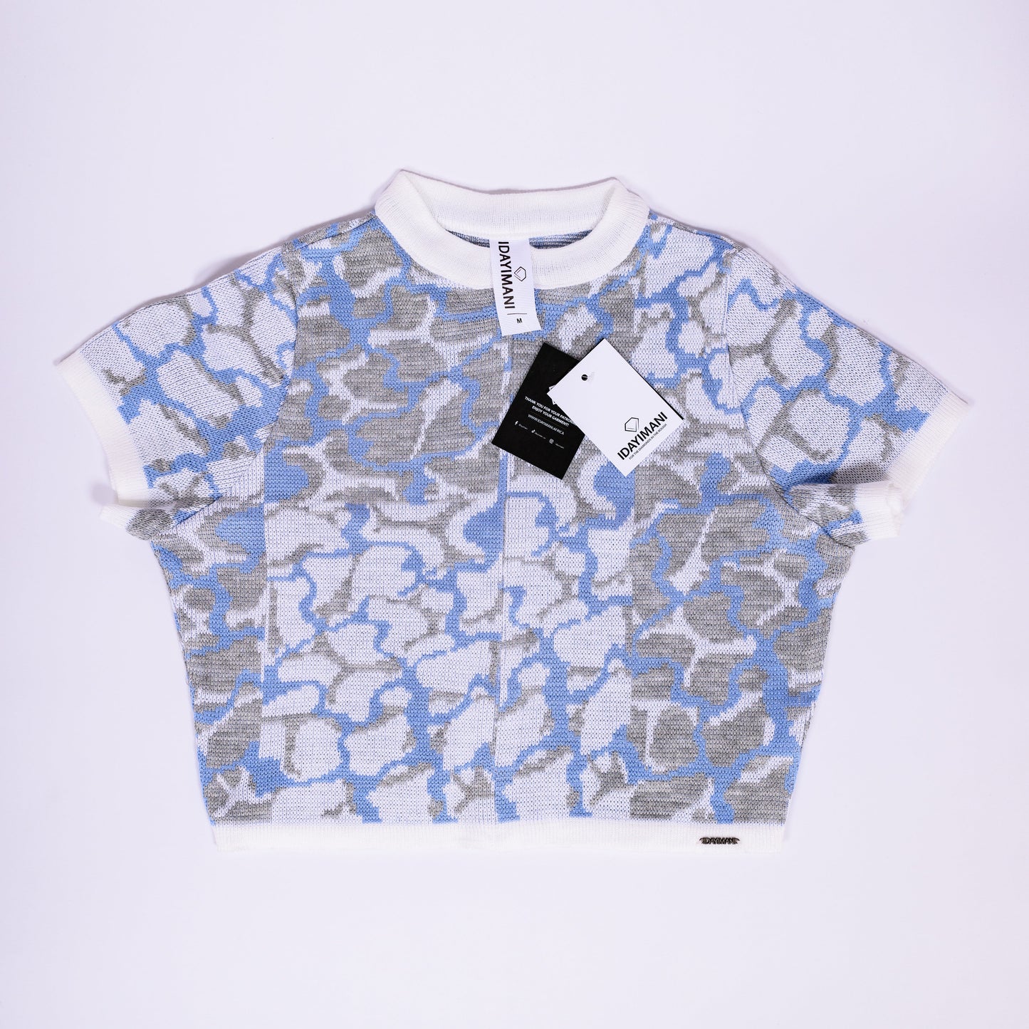 Blue Front Zipper Top