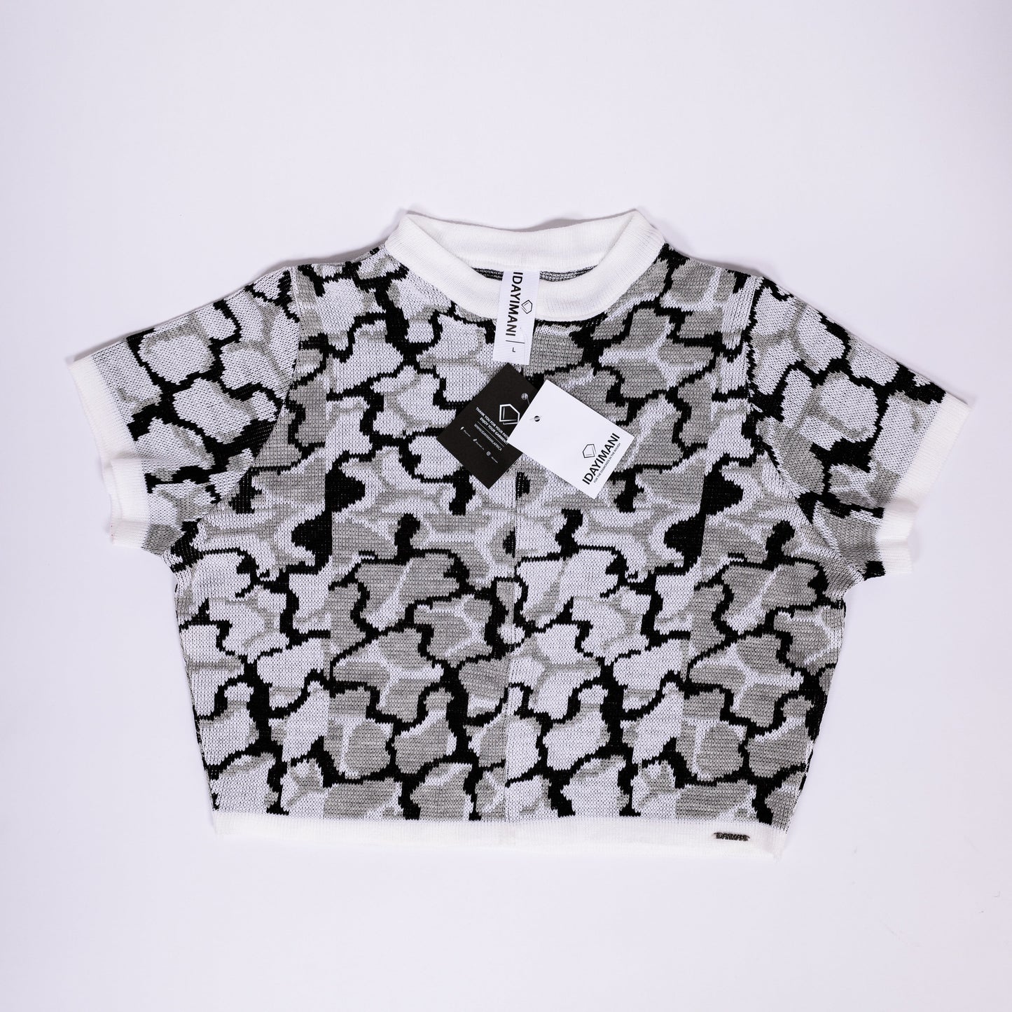 Black Front Zipper Top